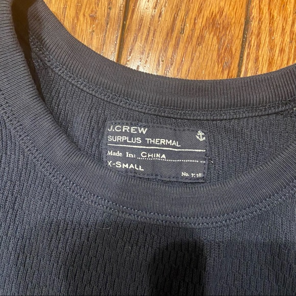 J. Crew Navy Blue Surplus Thermal Long Sleeve Top - Picture 6 of 6